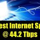 fastest internet speed of 44.2 Tbps