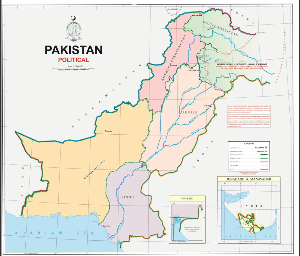 Pakistan map