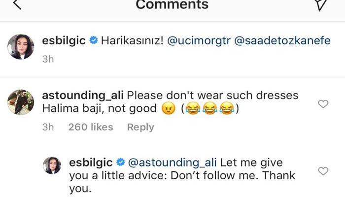 Esra bilgic shuts down a troll