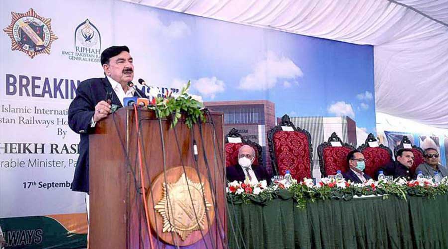 Sheikh Rashid speaking