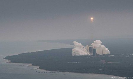 rocket in Indian Ocean