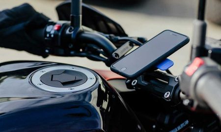 iPhone on motorcycle