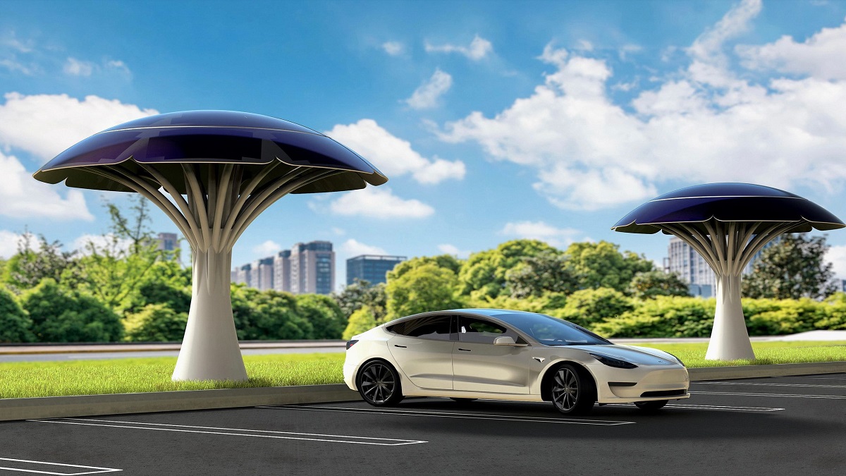 Innovative Solar Trees Set To Revolutionize EV Charging In UK Shopping Malls And Car Parks