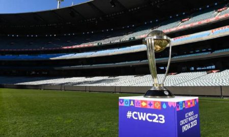 icc trophy world cup 2023 in india in the stadium