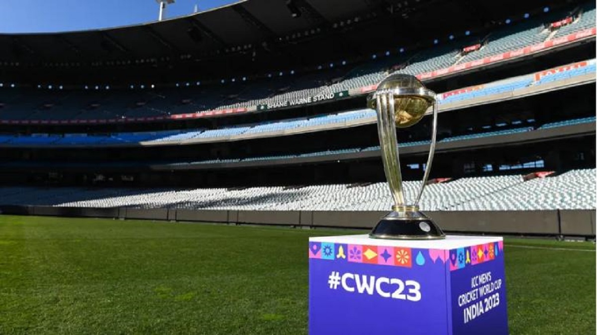 icc trophy world cup 2023 in india in the stadium